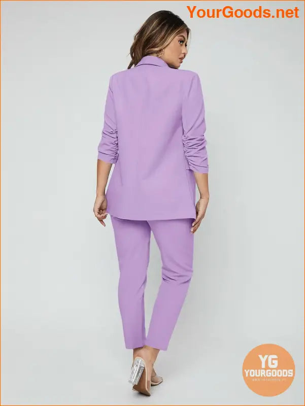 YOURGOODS SXY Shawl Neck Open Front Blazer & Pants Suit - YourGoods Online Shop