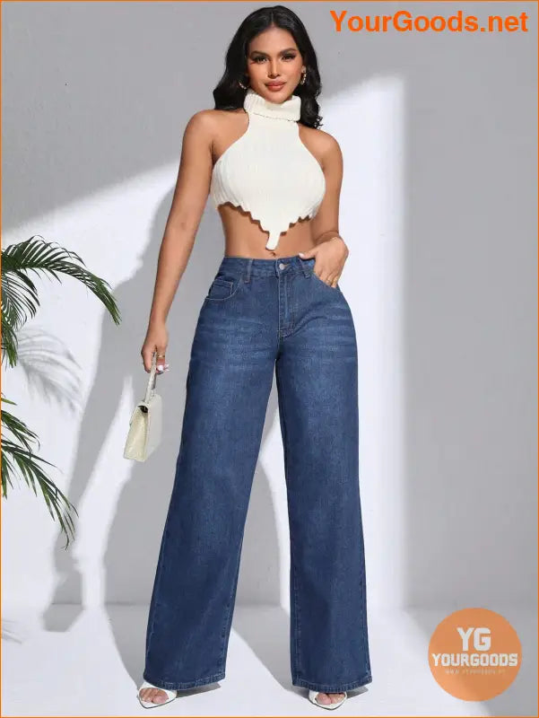 YOURGOODS SXY Slant Pocket Wide Leg Jeans - YourGoods Online Shop