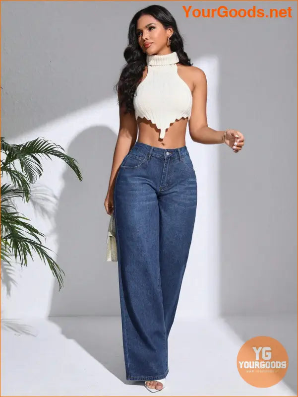 YOURGOODS SXY Slant Pocket Wide Leg Jeans - YourGoods Online Shop