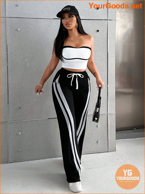 YOURGOODS SXY Wide Leg Pants with Drawstring Waist - YourGoods Online Shop