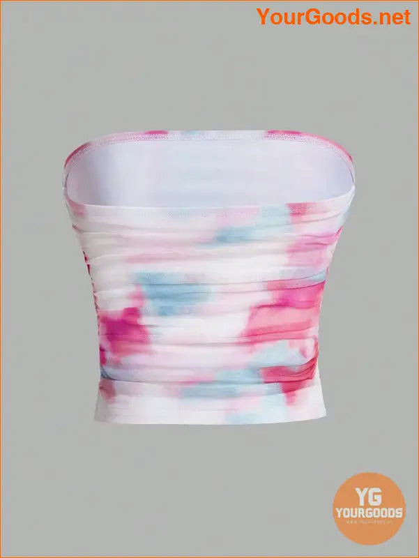 YOURGOODS Tie Dye Strapless Crop Top Summer Essential - YourGoods Online Shop