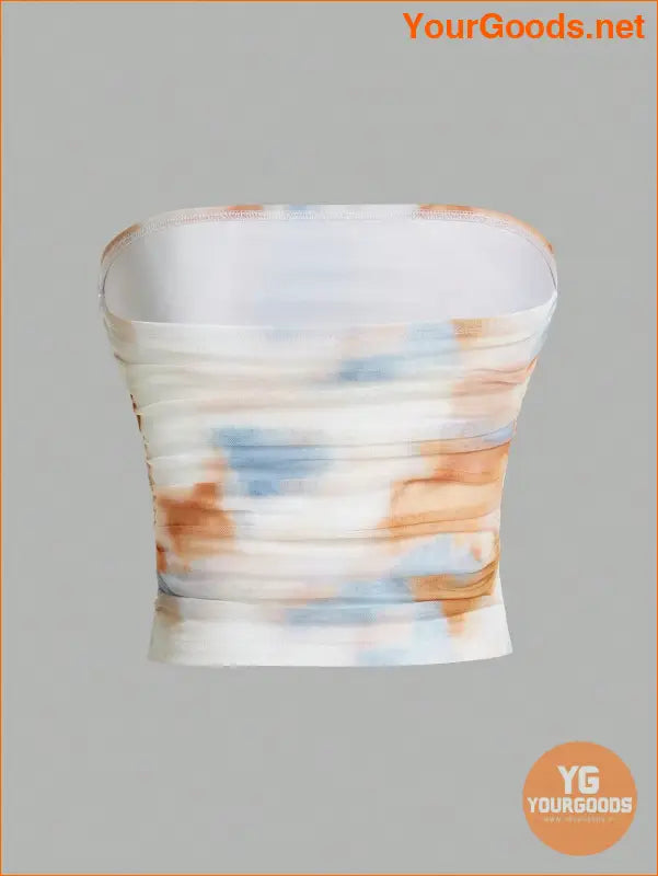 YOURGOODS Tie Dye Strapless Crop Top Summer Essential - YourGoods Online Shop