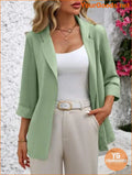 YOURGOODS Women Fashionable Classic Solid Color Commuting Blazer For Versatile Outfits - YourGoods Online Shop