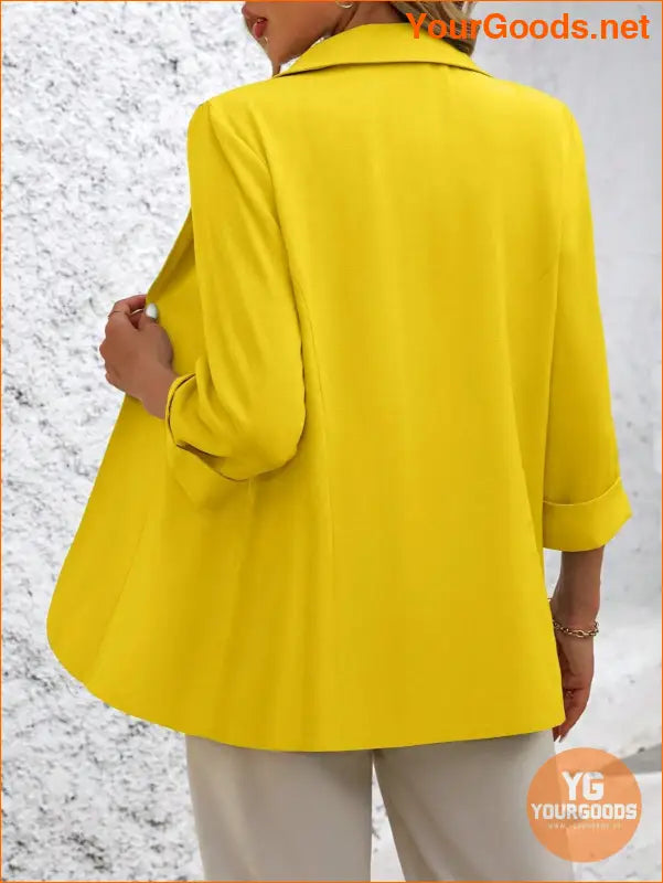 YOURGOODS Women Fashionable Classic Solid Color Commuting Blazer For Versatile Outfits - YourGoods Online Shop