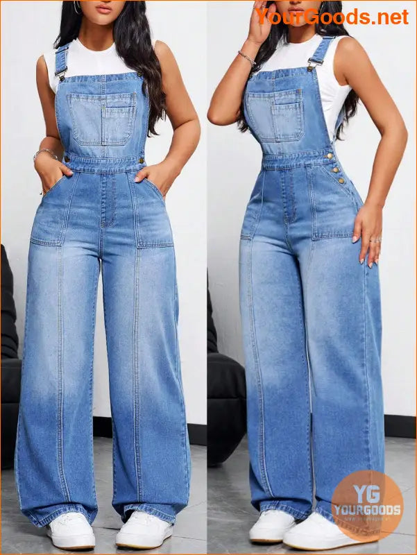 YOURGOODS Womens Casual SpringSummer Denim Overalls - YourGoods Online Shop