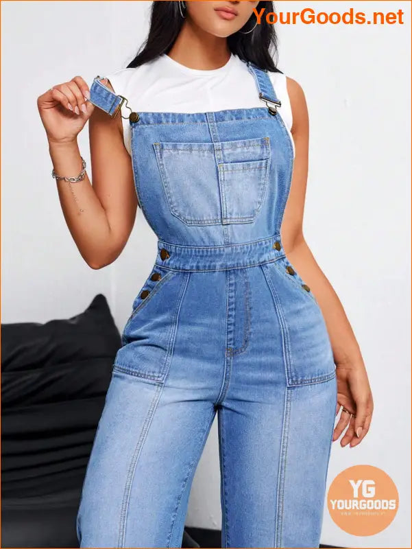 YOURGOODS Womens Casual SpringSummer Denim Overalls - YourGoods Online Shop