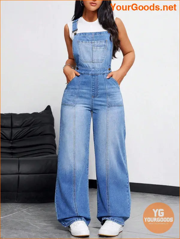 YOURGOODS Womens Casual SpringSummer Denim Overalls - YourGoods Online Shop