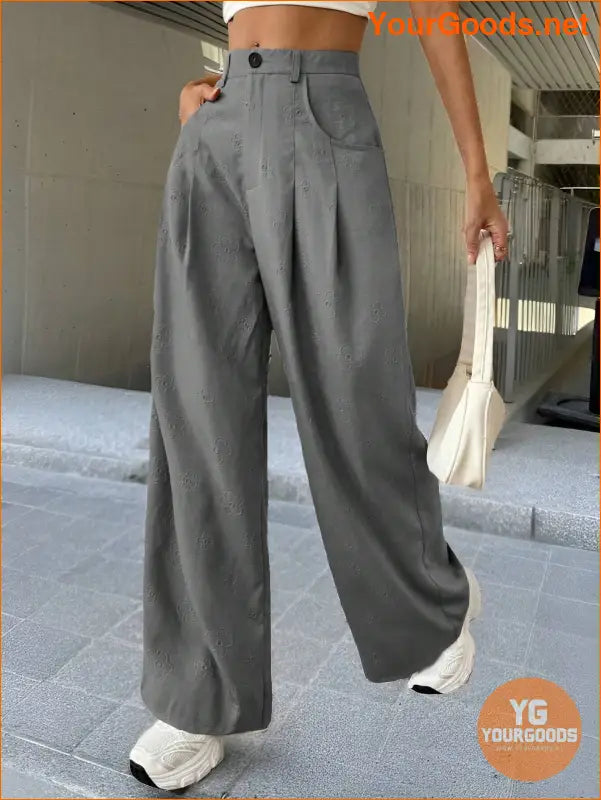 YOURGOODS Womens Elegant Casual Straight Suit Pants - YourGoods Online Shop