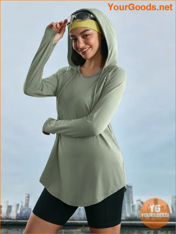 YOURGOODS Women's Plain Simple Drawstring Casual Long Sleeve Outdoor Hoodie - YourGoods Online Shop