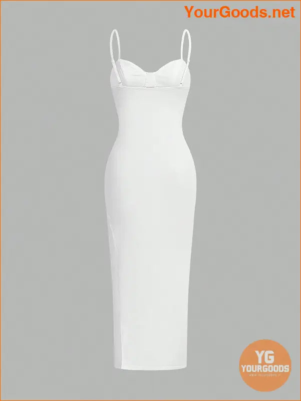 YOURGOODS Womens Sexy White Spaghetti Strap Dress - YourGoods Online Shop