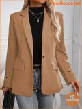 YOURGOODS Women's Spring & Autumn Casual Solid Color Suit Jacket - YourGoods Online Shop