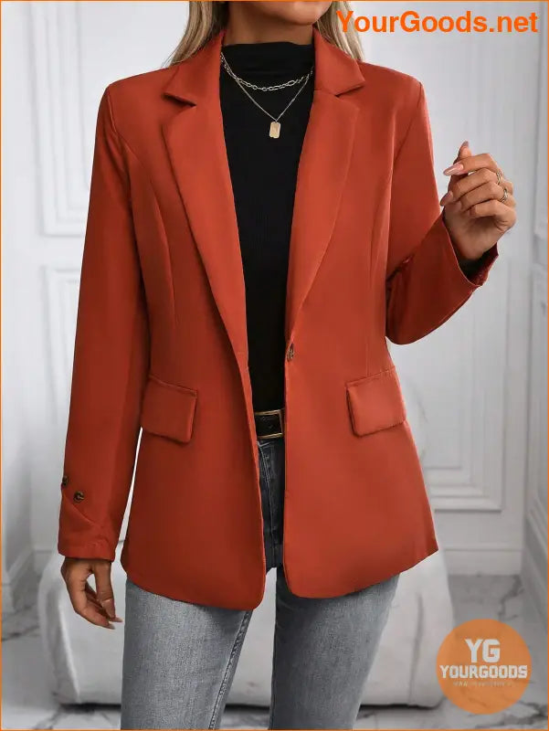 YOURGOODS Women's Spring & Autumn Casual Solid Color Suit Jacket - YourGoods Online Shop