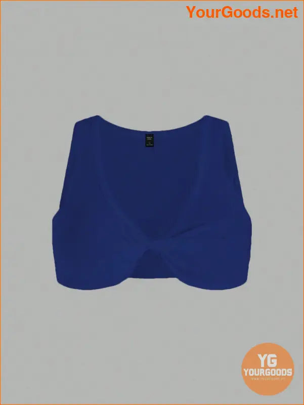 YOURGOODS Womens Summer Solid Twist Front Crop Top - YourGoods Online Shop