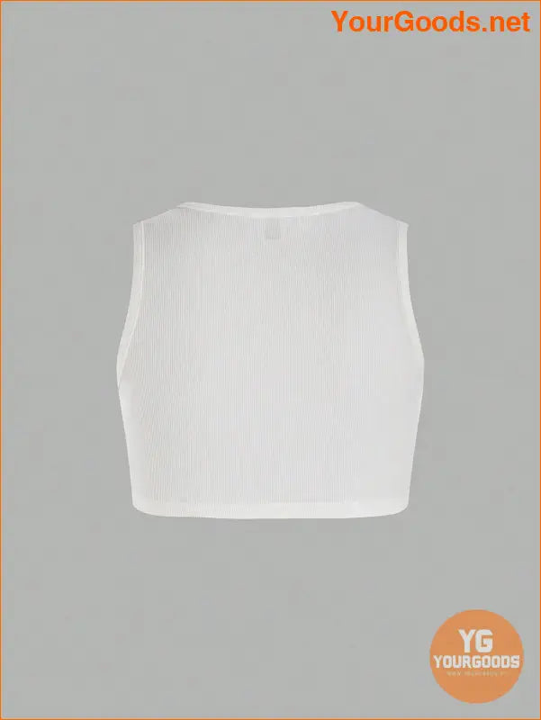 YOURGOODS Womens Summer Solid Twist Front Crop Top - YourGoods Online Shop