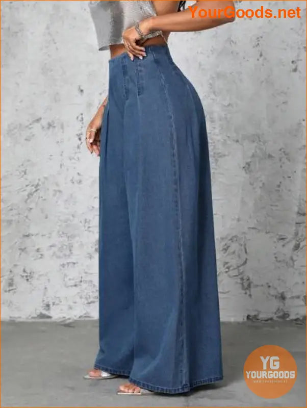 YOURGOODS Womens Trendy Wide Leg Jeans - YourGoods Online Shop