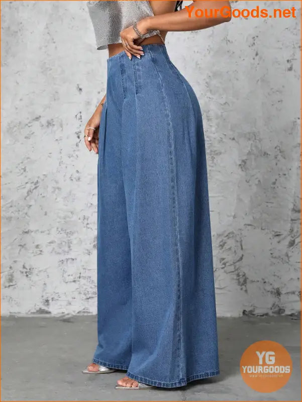 YOURGOODS Womens Trendy Wide Leg Jeans - YourGoods Online Shop