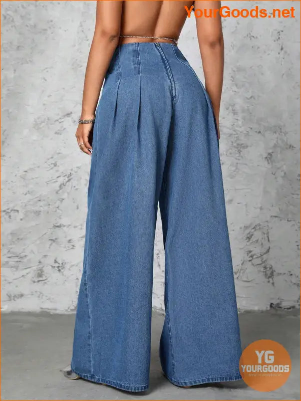 YOURGOODS Womens Trendy Wide Leg Jeans - YourGoods Online Shop