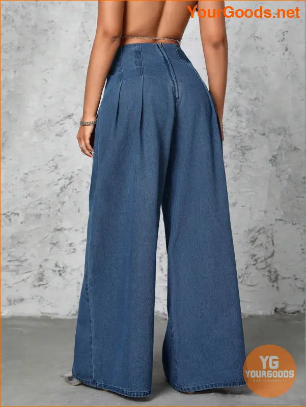 YOURGOODS Womens Trendy Wide Leg Jeans - YourGoods Online Shop