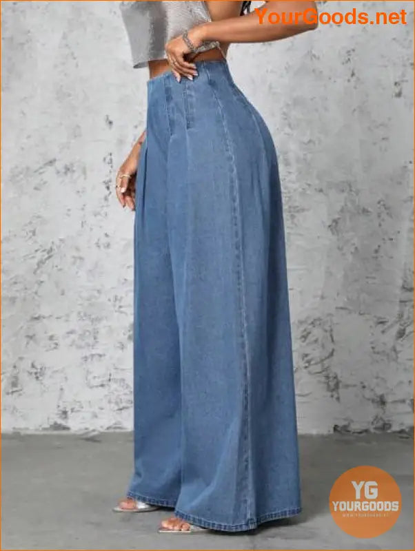 YOURGOODS Womens Trendy Wide Leg Jeans - YourGoods Online Shop