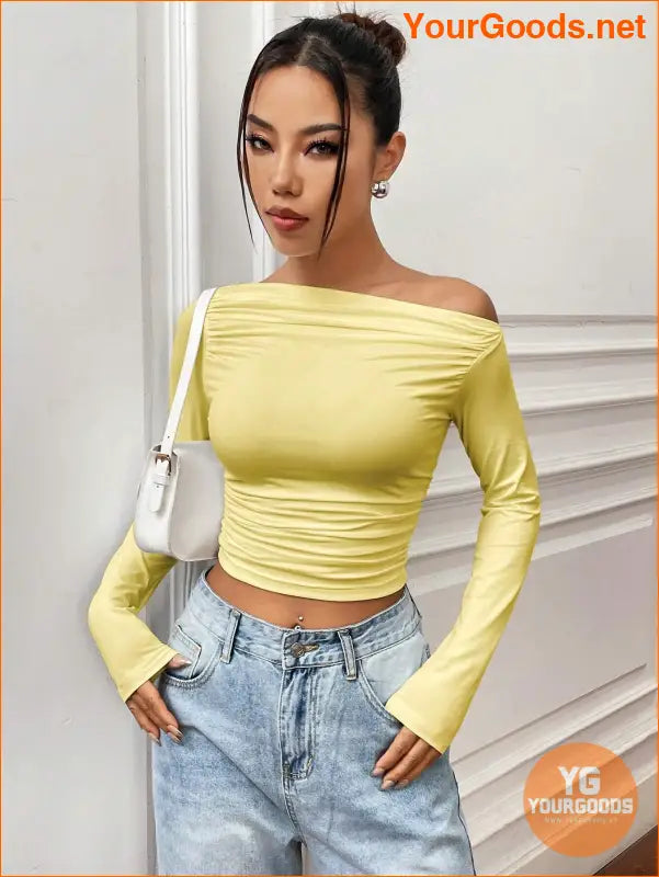 YOURGOODS X Mirella Santos Slim Asymmetrical Crop Top - YourGoods Online Shop