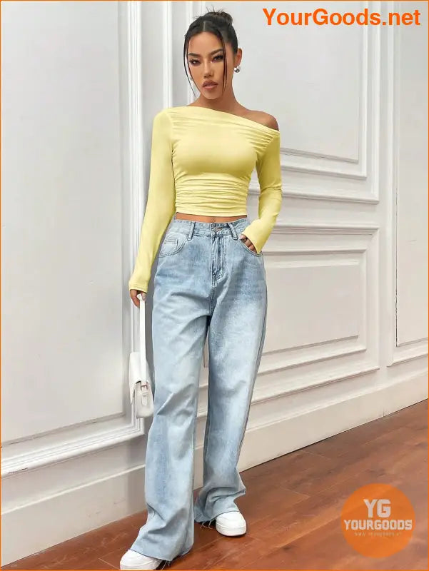 YOURGOODS X Mirella Santos Slim Asymmetrical Crop Top - YourGoods Online Shop