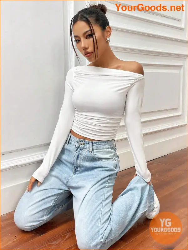 YOURGOODS X Mirella Santos Slim Asymmetrical Crop Top - YourGoods Online Shop