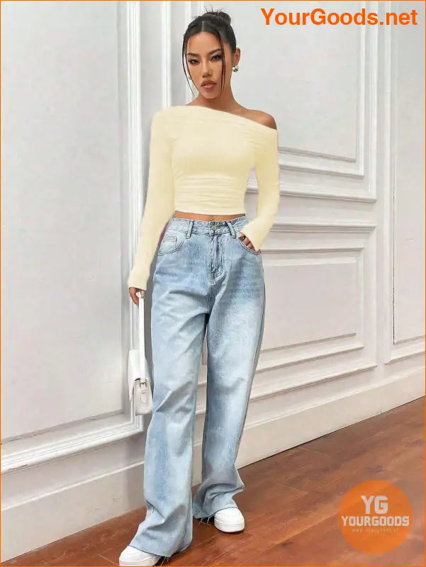 YOURGOODS X Mirella Santos Slim Asymmetrical Crop Top - YourGoods Online Shop