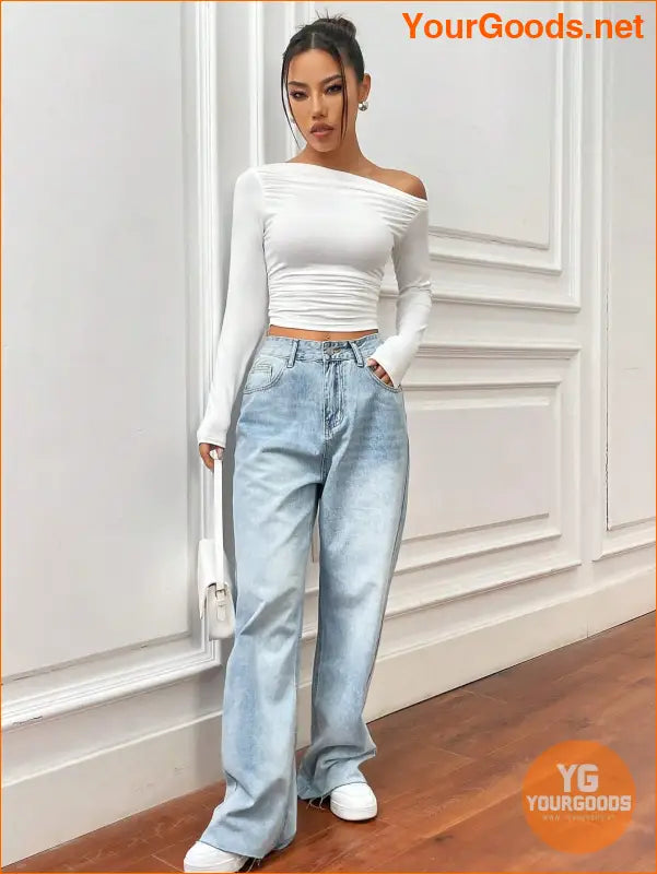 YOURGOODS X Mirella Santos Slim Asymmetrical Crop Top - YourGoods Online Shop