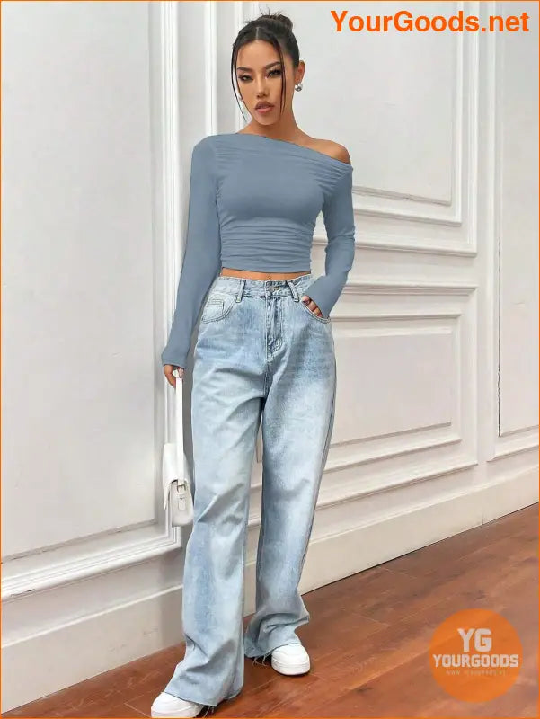 YOURGOODS X Mirella Santos Slim Asymmetrical Crop Top - YourGoods Online Shop