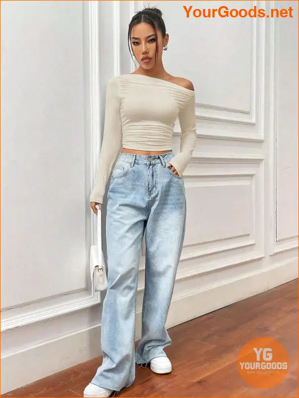 YOURGOODS X Mirella Santos Slim Asymmetrical Crop Top - YourGoods Online Shop