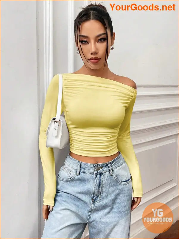 YOURGOODS X Mirella Santos Slim Asymmetrical Crop Top - YourGoods Online Shop