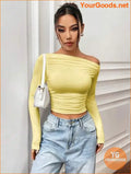 YOURGOODS X Mirella Santos Slim Asymmetrical Crop Top - YourGoods Online Shop