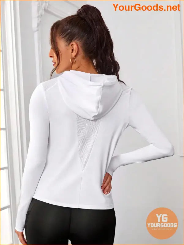 YOURGOODS Yoga Basic Drawstring Hooded Sports Sweatshirt - YourGoods Online Shop