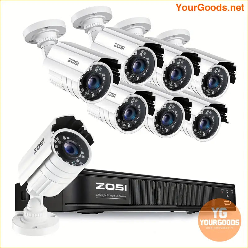 ZOSI 8CH 5MP H265 CCTV System with Smart Night Vision - YourGoods Online Shop